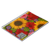 Zonnebloem Roos Spiraal Foto Notitieboek (Linkerzijde)