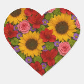 Zonnebloem Roos Sticker (Voorkant)