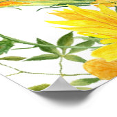 Zonnebloem Rouw Welkom Poster (Hoek)