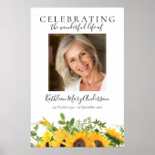 Zonnebloem Rouw Welkom Poster (Voorkant)