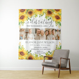 Zonnebloem Rouwherdenking 7 Foto's Collage Wandkleed