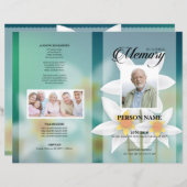 Zonnebloem rouwtemplate (Voorkant / Achterkant)