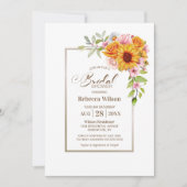 Zonnebloem Roze Bloemen Vrijgezellenfeest Kaart (Voorkant)