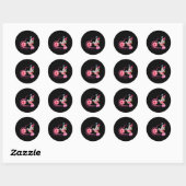 Zonnebloem Roze Borstkanker Aw Ronde Sticker (Vel)