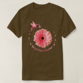 Zonnebloem Roze Borstkanker Aw T-shirt (Design voorkant)