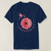 Zonnebloem Roze Borstkanker Aw T-shirt (Design voorkant)