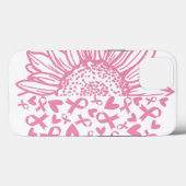 Zonnebloem roze Borstkanker Awareness Case-Mate iPhone Case (Achterkant (horizontaal))