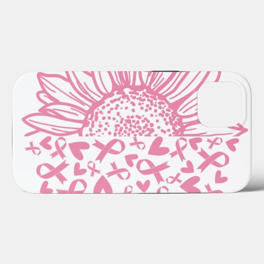 Zonnebloem roze Borstkanker Awareness Case-Mate iPhone Case (Achterkant (horizontaal))
