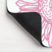 Zonnebloem roze Borstkanker Awareness Muismat (Hoek)