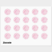 Zonnebloem roze Borstkanker Awareness Ronde Sticker (Vel)
