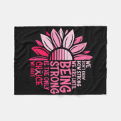 Zonnebloem Roze Borstkanker Bewustheid Vrouwen War Fleece Deken (Voorkant (Horizontaal))