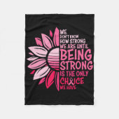 Zonnebloem Roze Borstkanker Bewustheid Vrouwen War Fleece Deken (Voorkant)