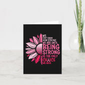 Zonnebloem Roze Borstkanker Bewustheid Vrouwen War Kaart (Voorkant)