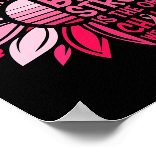 Zonnebloem Roze Borstkanker Bewustheid Vrouwen War Poster (Hoek)