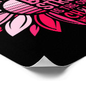 Zonnebloem Roze Borstkanker Bewustheid Vrouwen War Poster (Hoek)