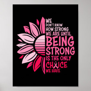Zonnebloem Roze Borstkanker Bewustheid Vrouwen War Poster