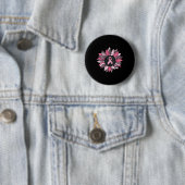 Zonnebloem Roze Borstkanker Bewustheid Vrouwen War Ronde Button 5,7 Cm (In situ)