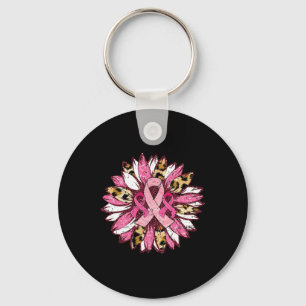 Zonnebloem Roze Borstkanker Bewustheid Vrouwen War Sleutelhanger