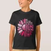 Zonnebloem Roze Borstkanker Bewustheid Vrouwen War T-shirt (Voorkant)