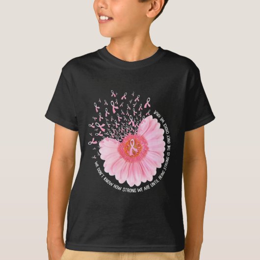 Zonnebloem Roze Borstkanker Bewustheid Vrouwen War T-shirt (Voorkant)
