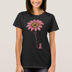 Zonnebloem Roze Borstkanker Overlevingskennis T-shirt
