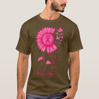 Zonnebloem Roze Borstkanker - Waarschuwingswaarsch T-shirt