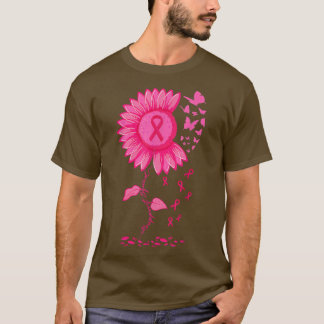 Zonnebloem Roze Borstkanker - Waarschuwingswaarsch T-shirt