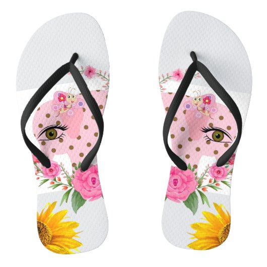Zonnebloem Roze Elephant Florence Teenslippers (Voetbed)