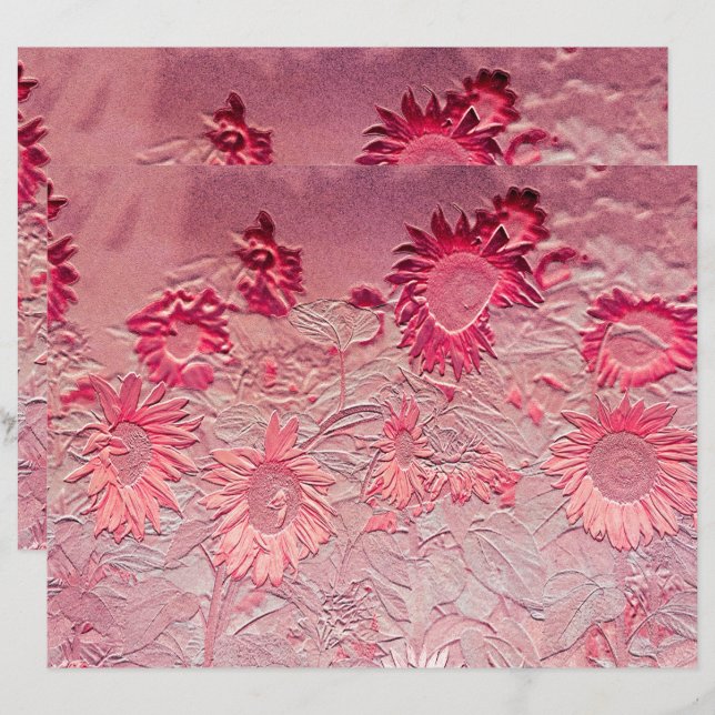 Zonnebloem Roze Florence  ontwerp (Voorkant / Achterkant)