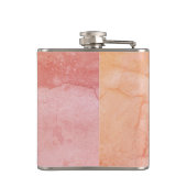 Zonnebloem Roze, rode roodroze maatkolf voor typog Heupfles (Achterkant)