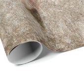  zonnebloem Roze Sepia Brown Rustic Textuur Cadeaupapier (Rol Hoek)