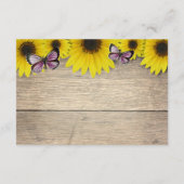 Zonnebloem Roze Vlinder Baby shower Luier Raffle Informatiekaartje (Achterkant)