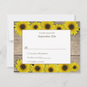 Zonnebloem Roze Vlinder Baby shower RSVP (Achterkant)