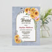 Zonnebloem Roze Vrijgezellenfeest van Floral Arch Kaart (Staand voorkant)