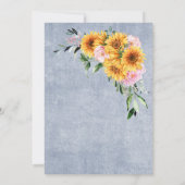 Zonnebloem Roze Vrijgezellenfeest van Floral Arch Kaart (Achterkant)