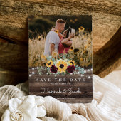 Zonnebloem Rozen Foto Barn Wood Rustic Wedding Save The Date