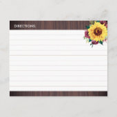 Zonnebloem Rozen hout Informatiekaartje (Achterkant)