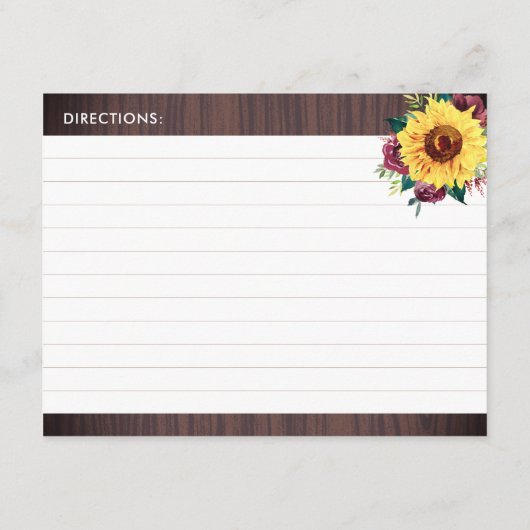 Zonnebloem Rozen hout Informatiekaartje (Achterkant)