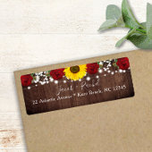 Zonnebloem Rozen Mason Jar Lights Rustic Wedding Etiket