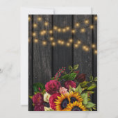 Zonnebloem rozen, plattelandshout kaart (Achterkant)