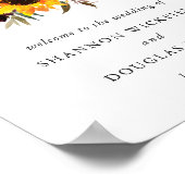 Zonnebloem Rozen Robuust Floral Fall Weddenschap W Poster (Hoek)