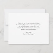 Zonnebloem Rozen Rood Paars Rustic Fall Weddenscha Bedankkaart (Achterkant)