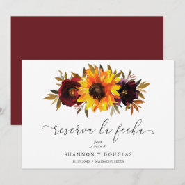 Zonnebloem Rozen Rood Paars Rustige Herfst Spaans Save The Date