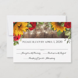 Zonnebloem & Rozen Rustieke Houten Lichten RSVP Ka Kaartje
