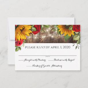 Zonnebloem & Rozen Rustieke Houten Lichten RSVP Ka Kaartje