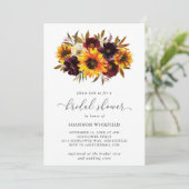 Zonnebloem Rozen Rustige Herfst Vrijgezellenfeest Kaart (Staand voorkant)