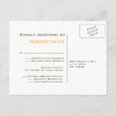 Zonnebloem RSVP-Briefkaart Uitnodiging Briefkaart (Achterkant)