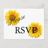 Zonnebloem RSVP-Briefkaart Uitnodiging Briefkaart (Voorkant)