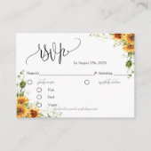 Zonnebloem RSVP Card Enclosure Kaart (Voorkant)