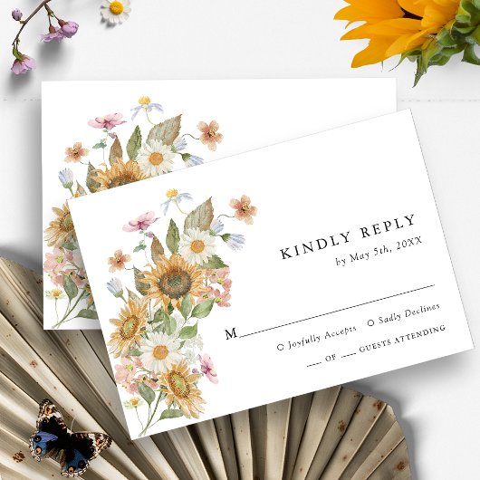 Zonnebloem RSVP Kaart
